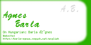 agnes barla business card